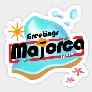 palma de mallorca beach (Majorca) - 90s style Sticker